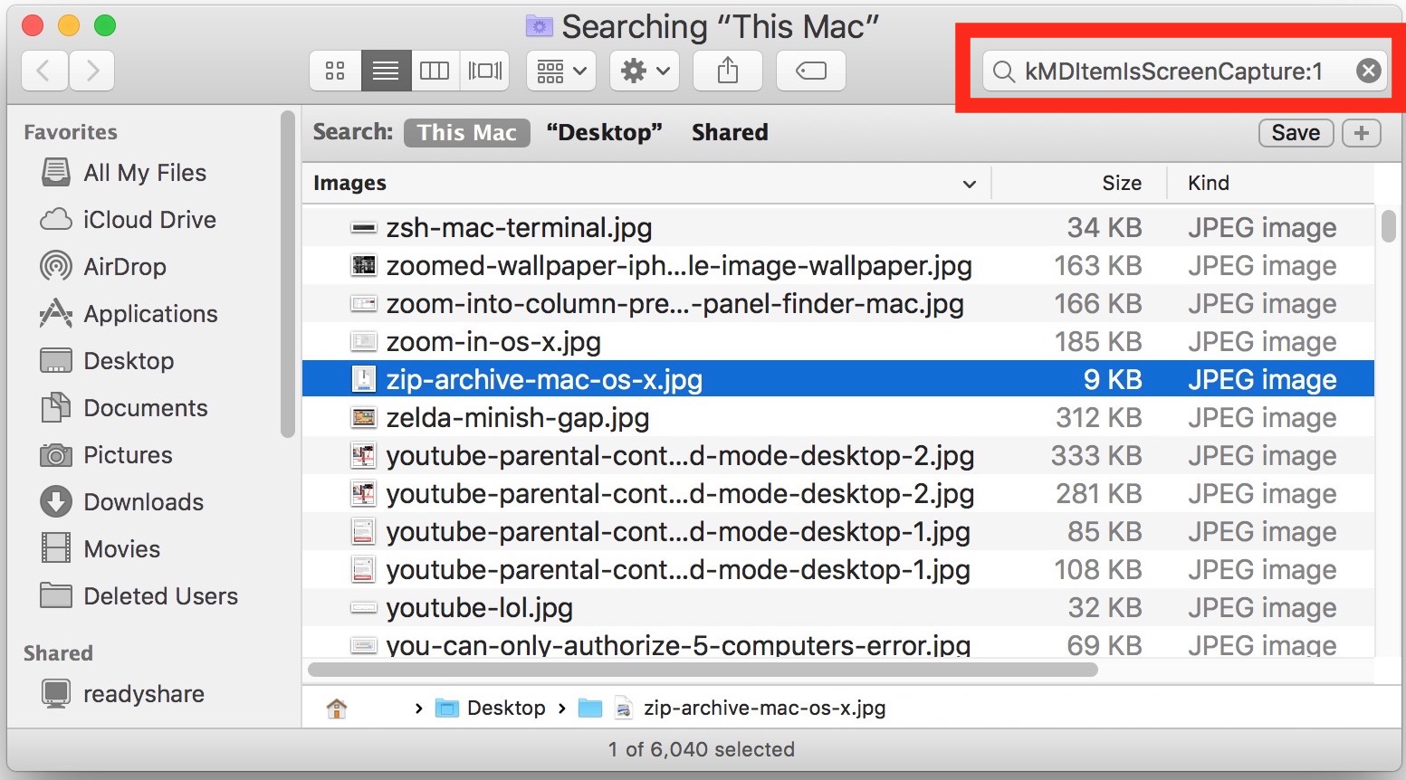 save a screenshot mac ask for name